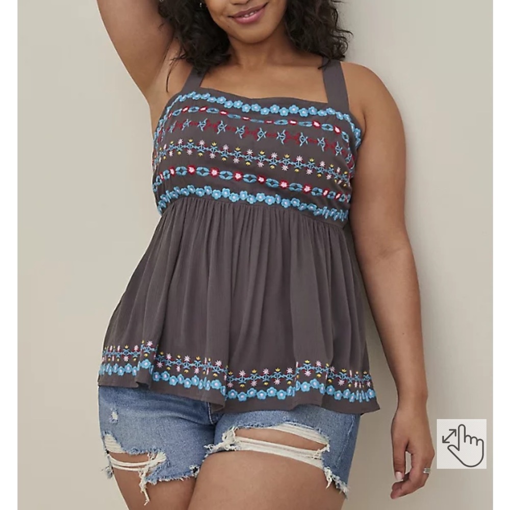 Torrid Sleeveless Peplum Top